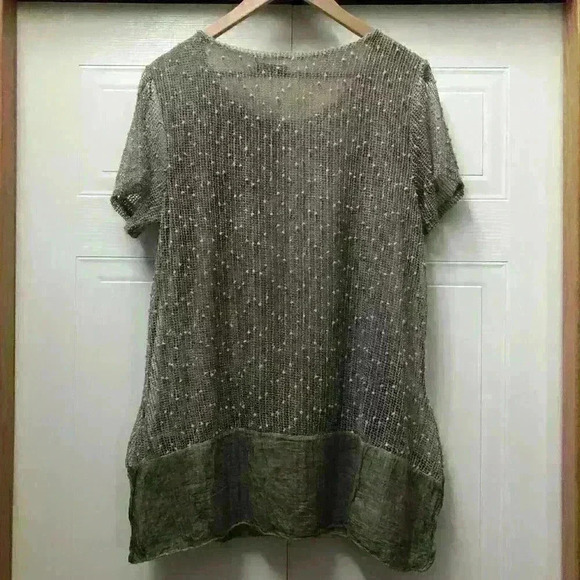 Shiva  Tunic Top BOHEMIAN Lagenlook Cottagecore ITALY Brown - Picture 11 of 11